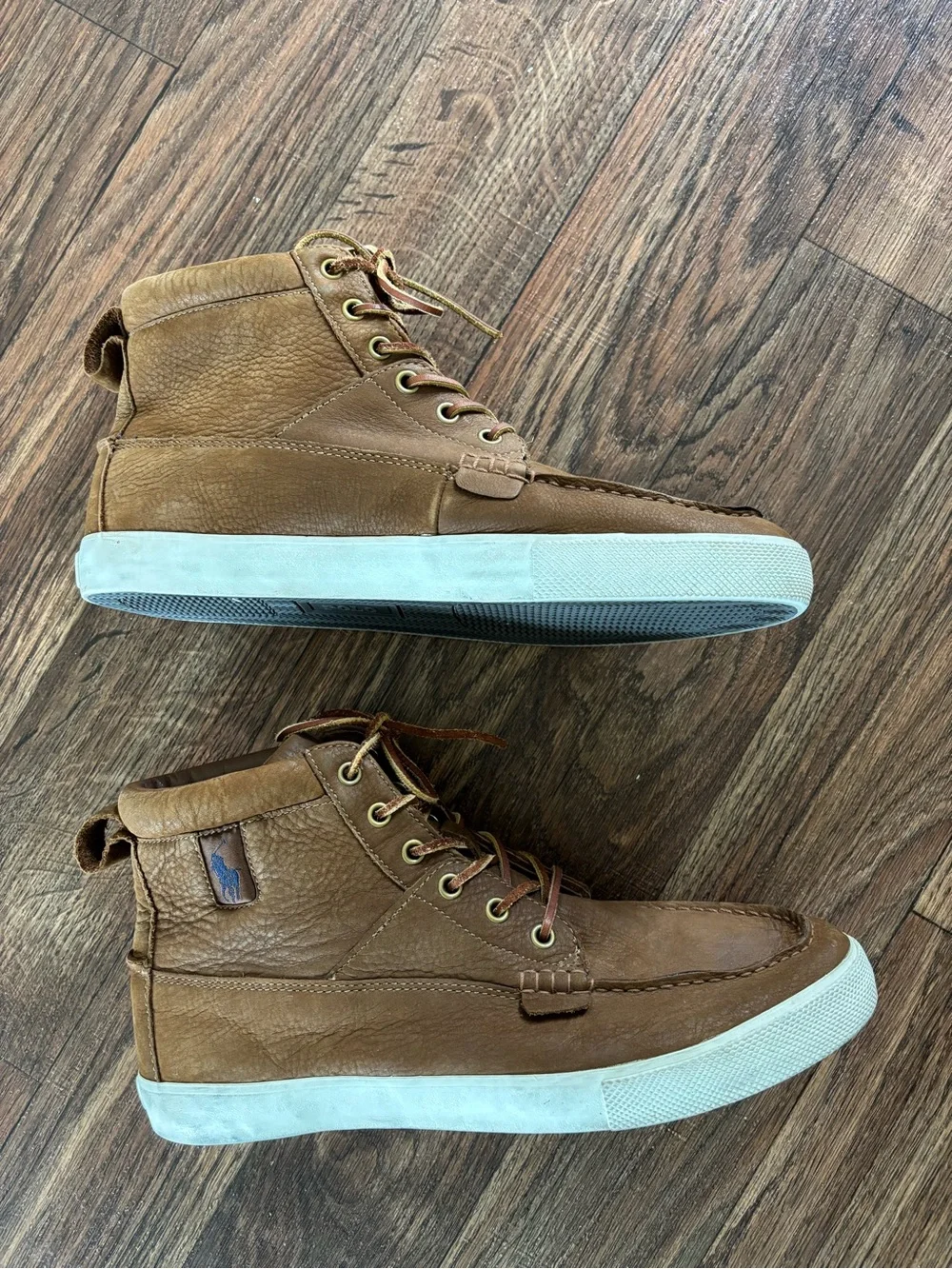 Polo Ralph Lauren Travis/Tedd Chukka Boots Brown Leather High Top Sneaker 11D